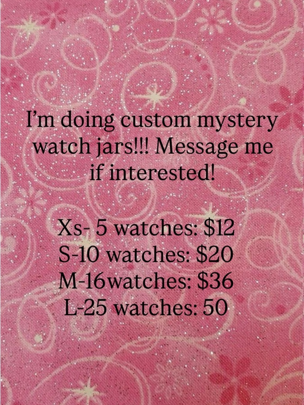 Mystery Watch Jar Picks - Pink Swirl